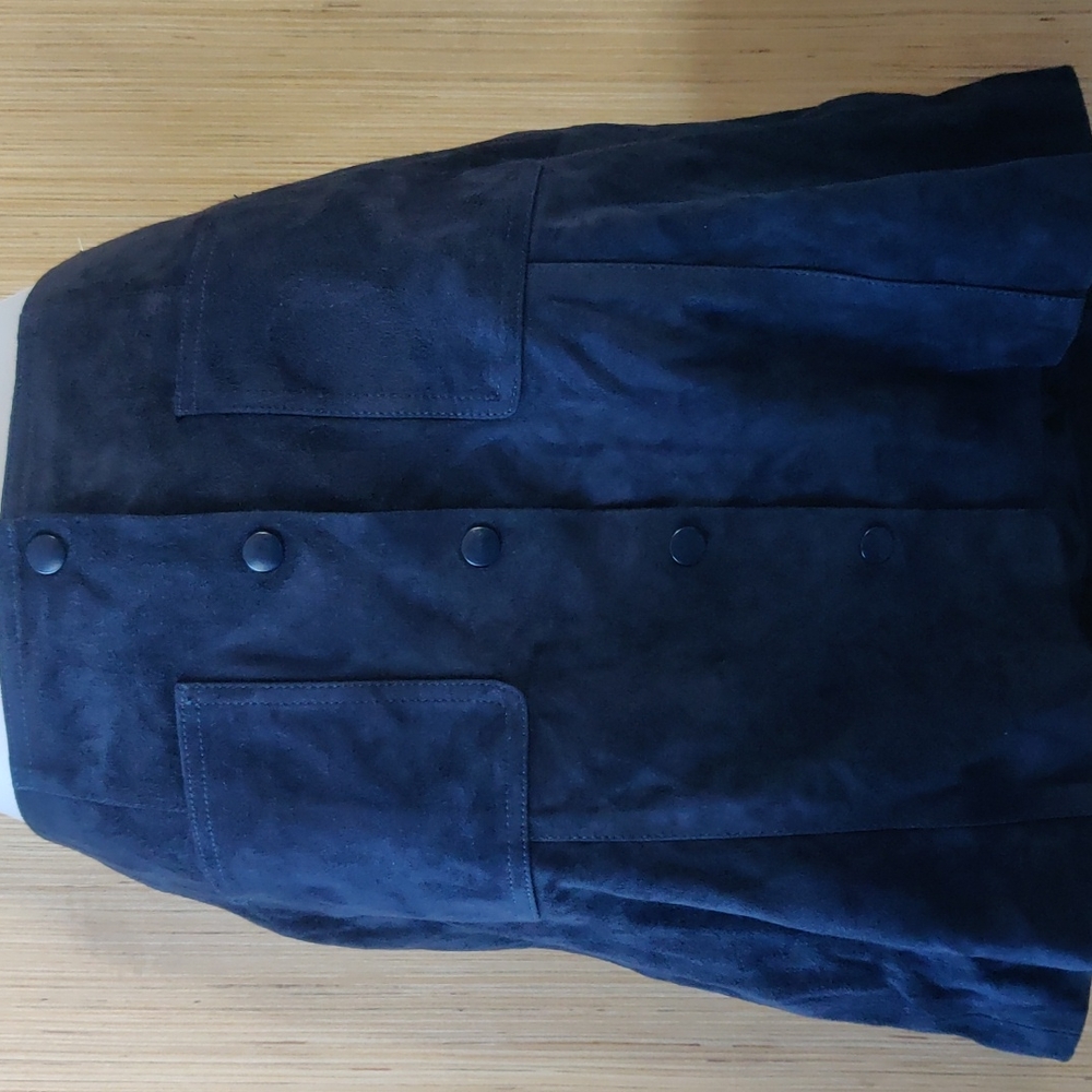 & Other Stories Blue Suede Skirt